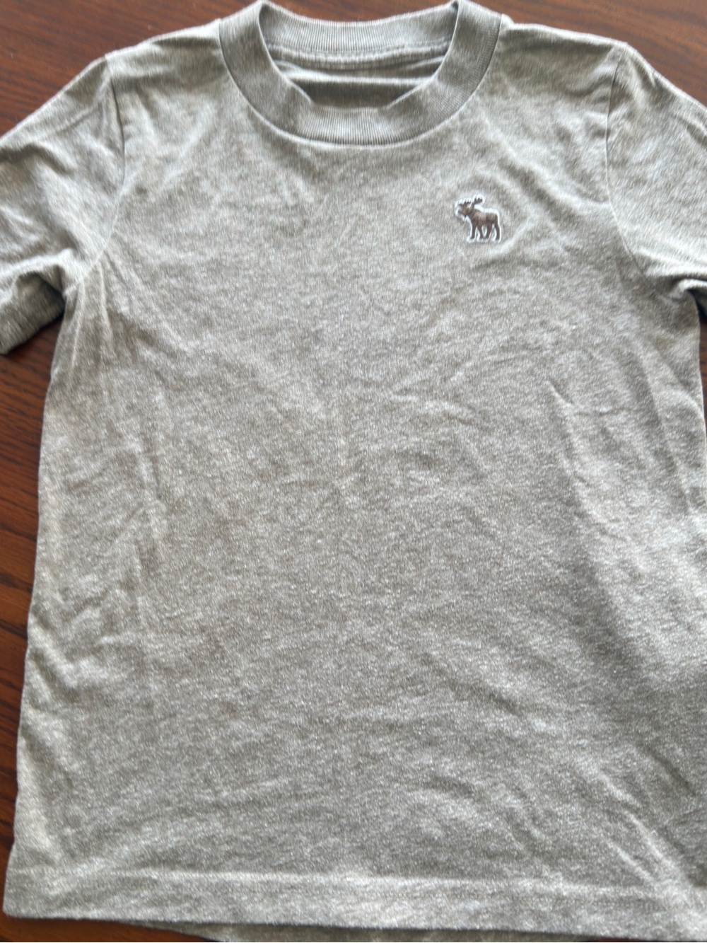 Abercrombie & Fitch beige tan Short Sleeve Crewneck Tee kids 7/8